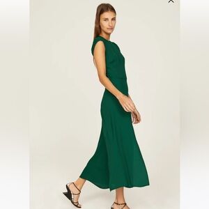 Reformation Luis Dress in Emerald - Size 6